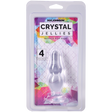 Crystal Jellies Novice Pop Plug 4 Inch Clear with colorful packaging and product details visible.