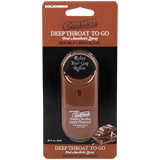 Goodhead Deep Throat Spray to-Go Double Chocolate 0.3 Oz packaging featuring a mouth relaxant.