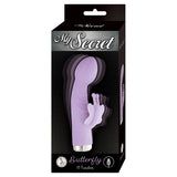 Nasstoys My Secret Butterfly Rabbit Vibrator Purple packaging showing the vibrant design and features.
