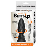 Nasstoys Buttsup Rotating Spiral Plug packaging featuring remote control and 10 rotating and vibrating functions.