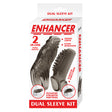 Nasstoys Enhancer Dual Sleeve Kit Smoke packaging showing two reusable penis sleeves for added girth and sensation.