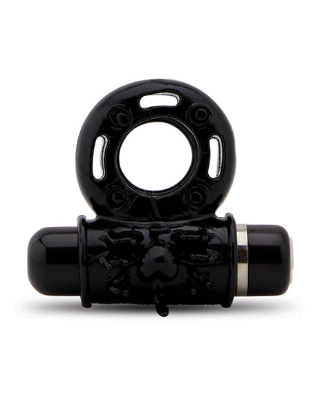 Nu Sensuelle Bullet Ring Vibrating Cock Ring Black is a couples ring with a removable bullet for enhanced pleasure.