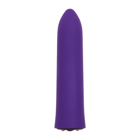 Nu Sensuelle Point 20 Function Silicone Bullet Purple, compact and sleek, designed for powerful stimulation.