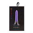 Nu Sensuelle Point 20 Function Silicone Bullet Purple packaging featuring sleek design and vibrant color.