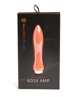 Nu Sensuelle 60SX Amp Silicone Bullet Coral packaging showcasing the compact design and powerful features.