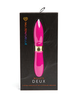 Nu Sensuelle Double Ended Deux Bullet Vibrator Magenta in sleek packaging for versatile pleasure.