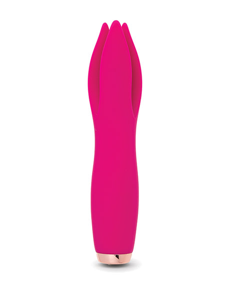 NU Sensuelle Tulip Magenta Multi-Play Vibrator featuring a flower-inspired design and triple motor stimulation.