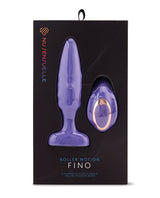 NU Sensuelle Fino Roller Motion Plug Ultra Violet packaging displaying the sleek, slender design and unique rolling-bead feature.