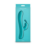 Obsessions Hera Silicone Rabbit Vibrator Light Green packaging showcasing a dreamy, plush, dual stimulation vibrator.
