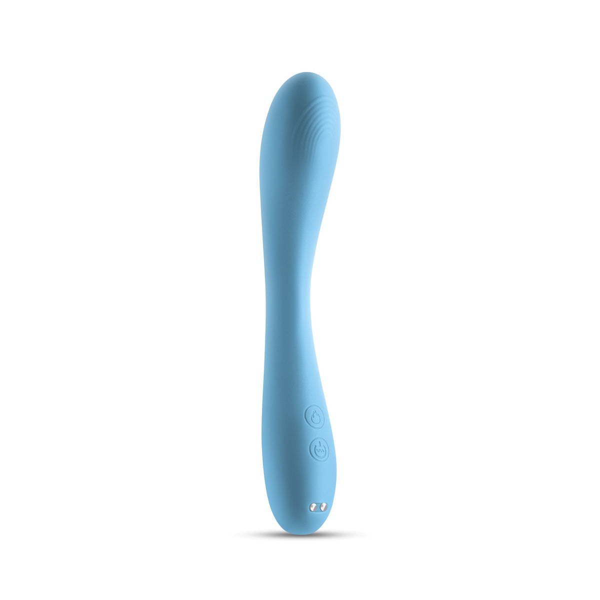 Obsessions Rhett Light Blue Warming G-Spot Vibrator in smooth silicone design for pleasurable experiences.