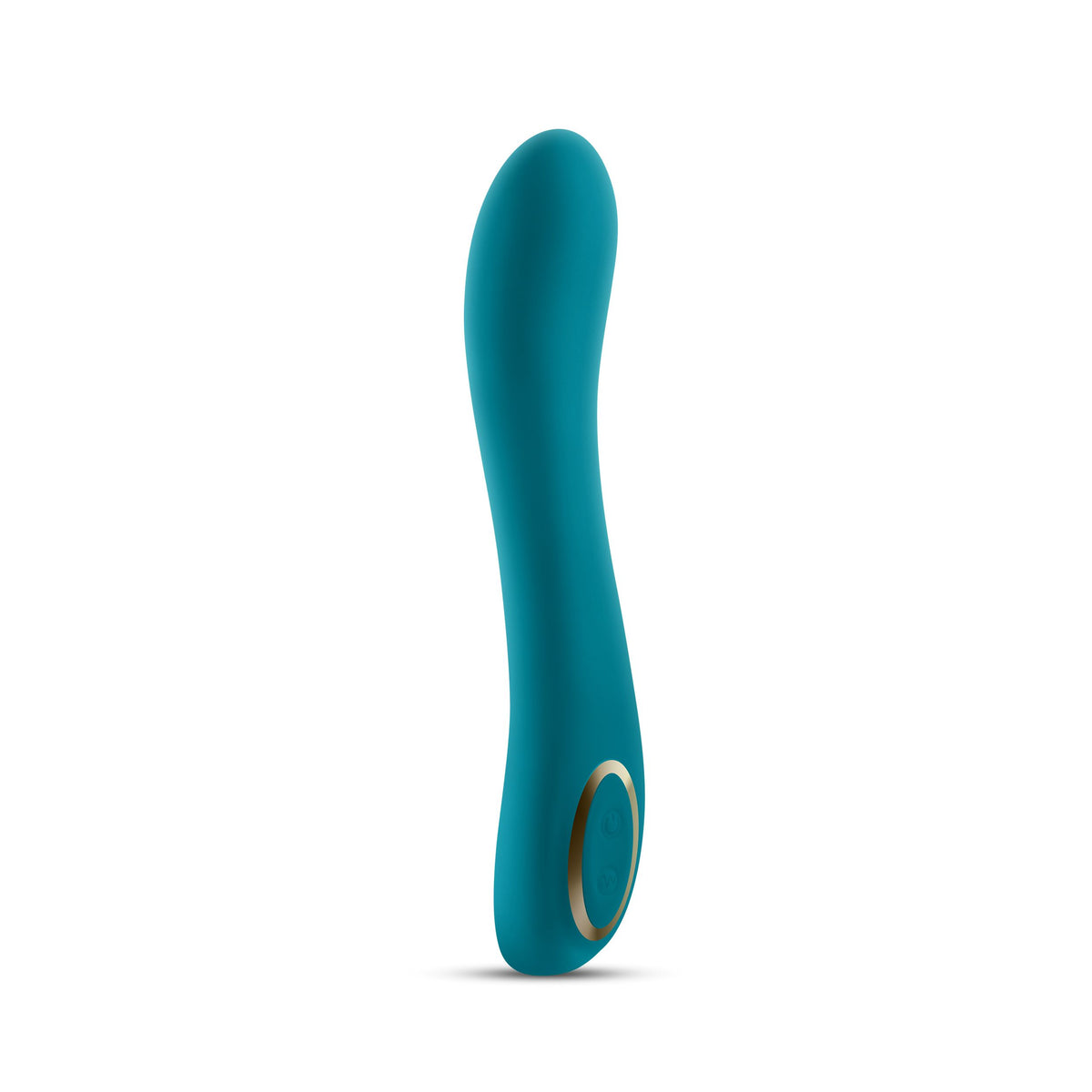 Obsessions Zeus Silicone G-Spot Vibrator Dark Green, flexible silicone body with curved shaft for G-spot stimulation.