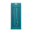 Obsessions Zeus Silicone G-Spot Vibrator Dark Green in its packaging, showcasing a sleek design.