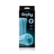 Firefly Yoni Glow in the Dark Pussy Stroker Blue packaging, features soft silicone, glows in the dark design.