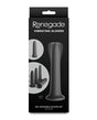 Renegade Vibrating Dilators Black packaging featuring a 4-piece stackable dilator set in silicone.