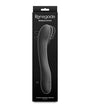 Renegade Wiggle Stick Silicone Gyrating Vibrator Black in sleek packaging with ribbed design.