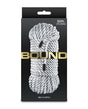 Bound 50 ft Bondage Restraints Rope Silver packaged by NS Novelties with detailed design and smooth polyester fiber.