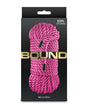 Bound 50 ft Bondage Restraints Rope Pink packaging showcasing a smooth, non-chafing bondage rope.