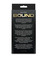 Bound 50 ft Bondage Rope Red packaging showing ties and collection features in various colors.