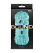 Bound 50 ft Bondage Restraints Rope Green packaging featuring smooth polyester fiber, perfect for comfortable restraint.