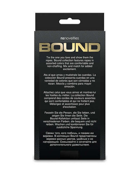 Bound 50 ft Bondage Restraints Rope Green packaging showcasing comfort and versatility in bondage play.