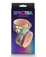 Spectra Bondage Ankle Cuff Rainbow packaging featuring colorful ankle cuffs for restraint play.