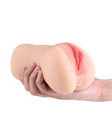 I Dream of Anal Nicki Masturbator White held in hand, showcasing its realistic design and texture for pleasure.
