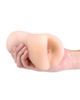 I Dream of Anal Angie Stroker White held in hand showcasing its soft, realistic design for lifelike sensations.