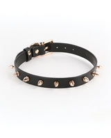 Fetish & Fashion Medusa Studded Collar Black with metal spikes for bold intimate play.