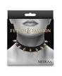 Fetish & Fashion Medusa Studded Collar Black packaging featuring spikes for edgy fashion and intimate play.