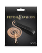 Fetish & Fashion Nyx Leash Black packaging showing elegant leash design for intimate play and bondage exploration.