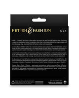 Fetish & Fashion Nyx Leash Black packaging featuring elegant design, perfect for pairing with collars for bondage play.