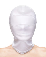 Fetish & Fashion Nylon Closed Hood White, soft snug nylon sensory deprivation hood for intense exploration.