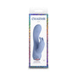 Charms Ivy Blue Silicone Rabbit Vibrator packaging showcasing its dual-action design and charming LED heart.