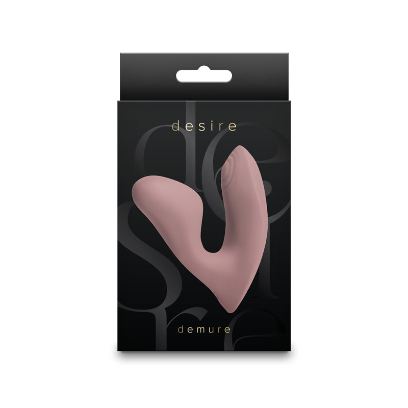 Desire Demure Autumn Wearable Dual Motor Vibrator packaging, showcasing the innovative design and discreet style.