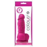 Colours Pleasures 4 Inch Realistic Dildo Pink in packaging showcasing its lifelike design and vibrant pink color.