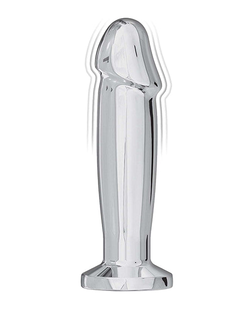 Ass-sation Remote Vibrating Metal Anal Ecstasy Silver with a smooth, shiny surface for pleasurable anal play.