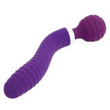 Nu Sensuelle Nubii Lolly Dual-Ended Wand Purple showcasing its unique design and spherical head for pleasure.