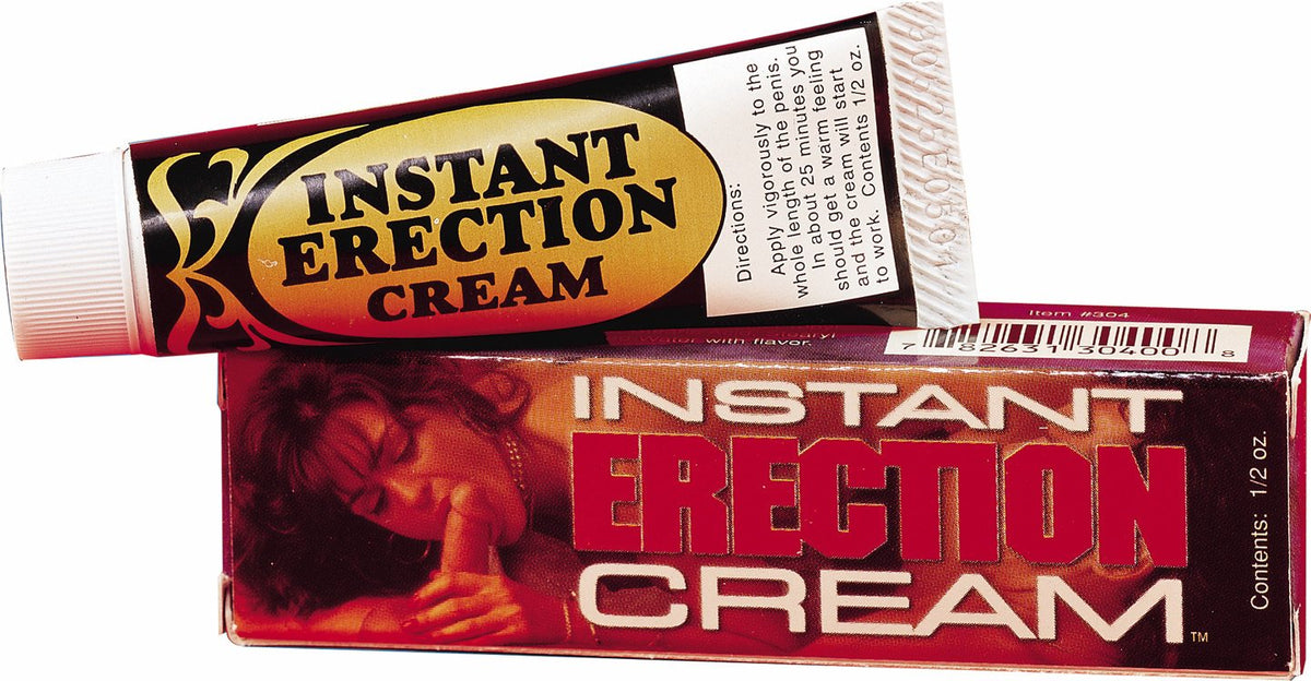 Nasstoys Instant Erection Cream 0.5 oz Tube packaging with a tube and box design for male enhancement.