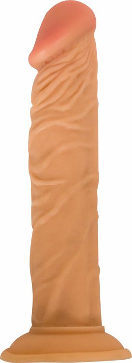 All American Whopper 7 Inch Vibrating Dildo Flesh features realistic texture and strong suction cup base.