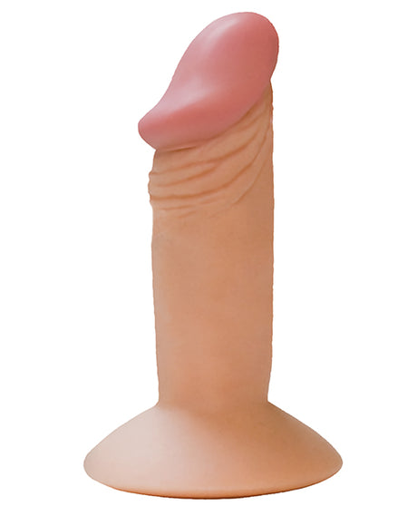 All American Mini Whopper 4 inch Realistic Dong Flesh with lifelike detail and sturdy suction cup base.