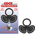 My Cockring The Triad Cock Ring and Ball Cinch Black displayed on packaging, designed for enhanced pleasure and support.