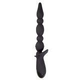 Nasstoys Vibrating Buttfuk Silicone Anal Wand Black, tapered beaded probe for versatile backdoor stimulation.