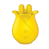 Clit-tastic Tulip Finger Massager Yellow from Nasstoys, a compact pleasure toy for targeted stimulation.