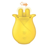 Clit-tastic Tulip Finger Massager Yellow featuring intuitive back-and-forth fingering motion for targeted stimulation.