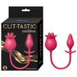 Clit-tastic Tulip Finger Massager & Plug Red showcasing versatile design and 10 functions for dual-action pleasure.