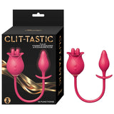 Clit-tastic Tulip Finger Massager & Plug Red showcasing versatile design and 10 functions for dual-action pleasure.