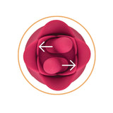 Clit-tastic Tulip Finger Massager & Plug Red top view showing dual-action design for enhanced pleasure.