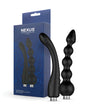 Nexus Advance Shower Douche Kit Black with two silicone nozzles in packaging.