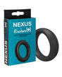 Nexus Enduro Plus Silicone Cock Ring Black packaging and product image with thick stretchy design.