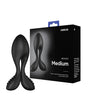 Nexus Bendz Remote Control Butt Plug Medium Black in packaging, featuring flexible arms for personalized fit and vibration.